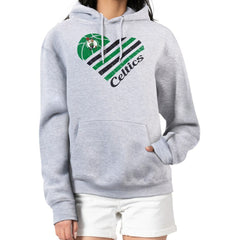 Heather Gray Boston Celtics G-III 4Her by Carl Banks Women's Heart Pullover Hoodie - Heather Gray discount | NBA