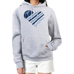 Memphis Grizzlies G-III 4Her by Carl Banks Women's Heart Pullover Hoodie - Heather Gray for sale | NBA
