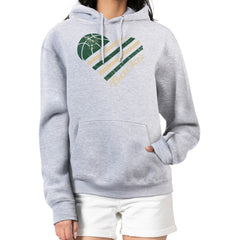 Heather Gray Milwaukee Bucks G-III 4Her by Carl Banks Women's Heart Pullover Hoodie - Heather Gray cheap | NBA