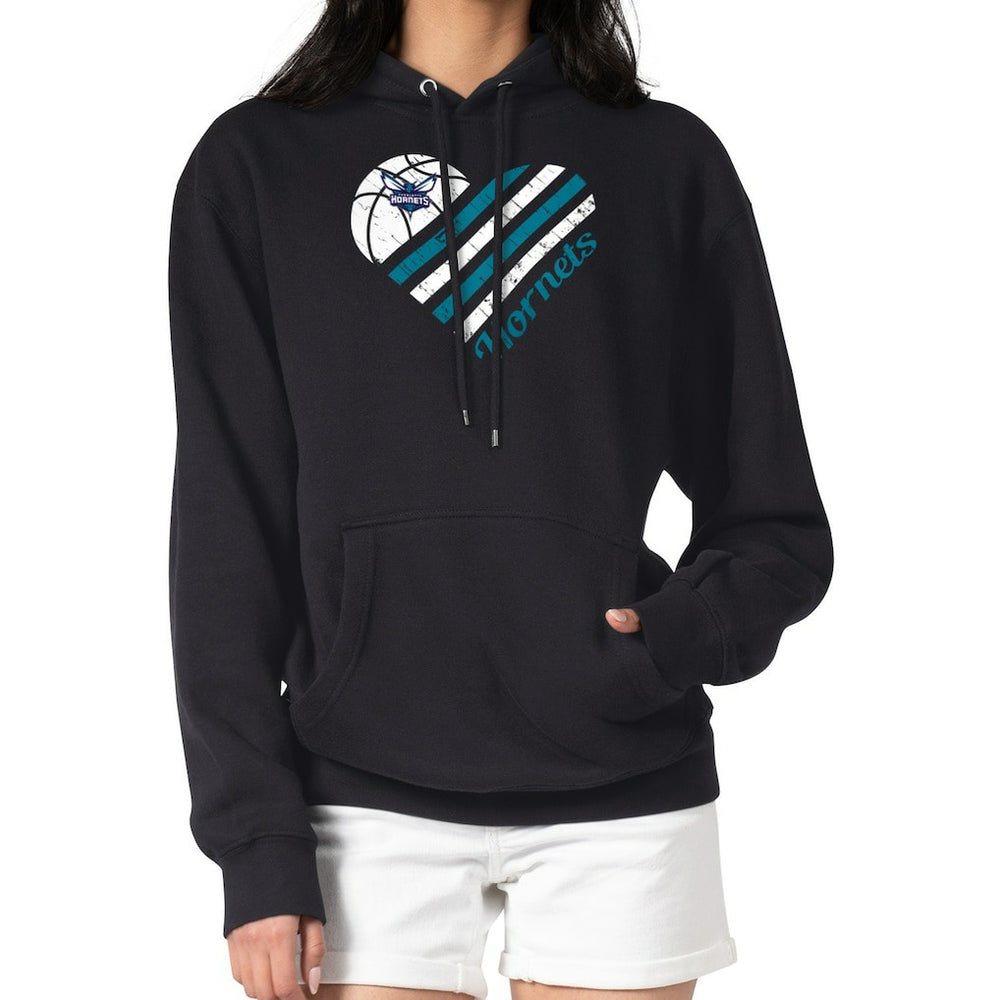 Charlotte Hornets G-III 4Her by Carl Banks Women's Heart Pullover Hoodie - Black online | NBA