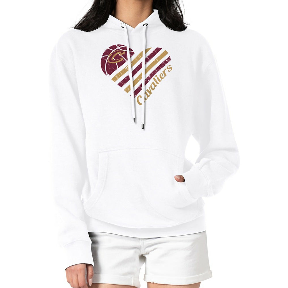 Cleveland Cavaliers G-III 4Her by Carl Banks Women's Heart Pullover Hoodie - White cheap | NBA