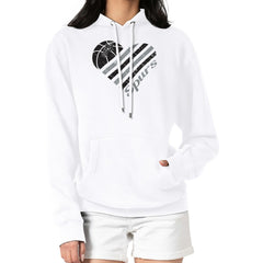 White San Antonio Spurs G-III 4Her by Carl Banks Women's Heart Pullover Hoodie - White on sale | NBA