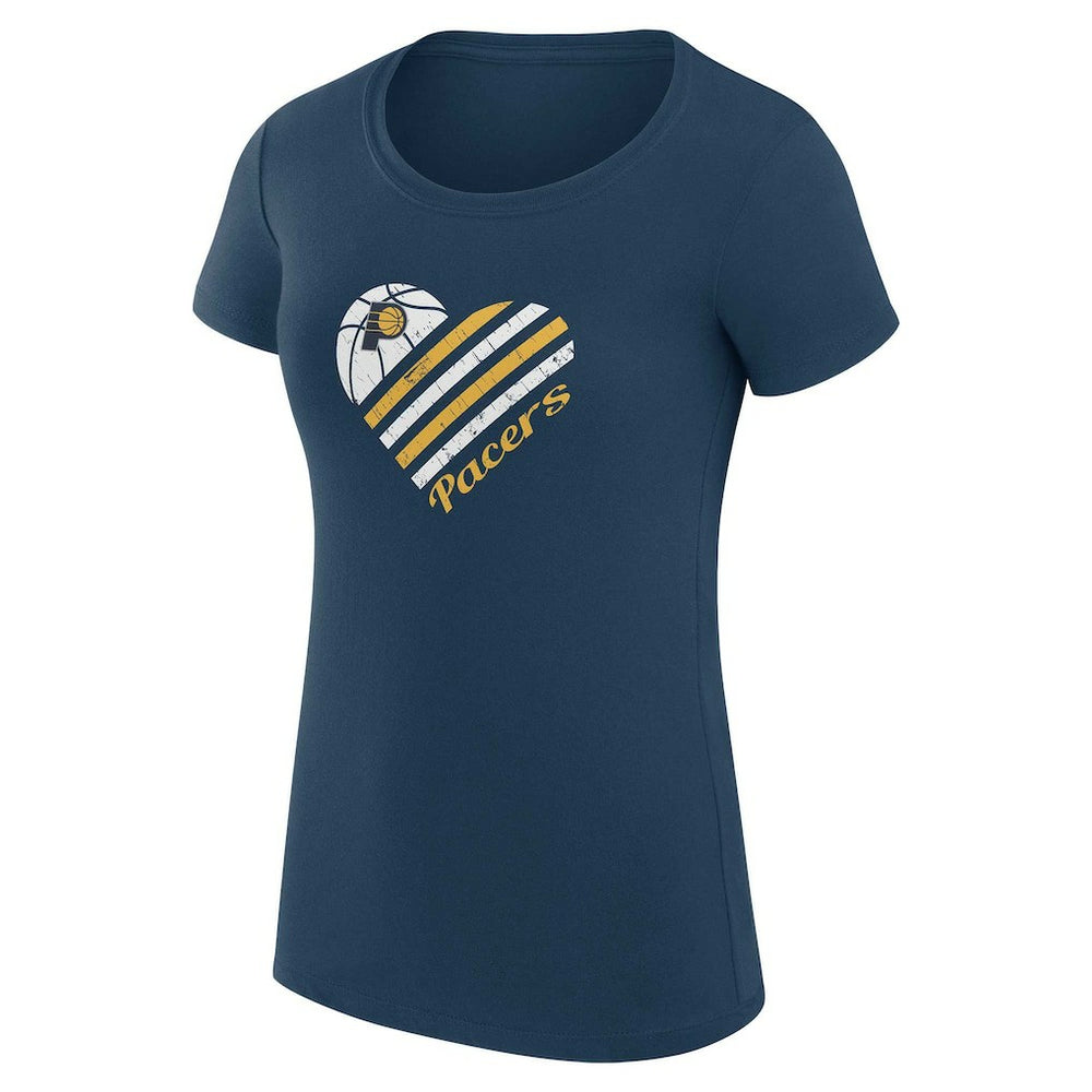 Navy Indiana Pacers G-III 4Her by Carl Banks Women's Super-Slim Fit Lightweight Heart T-Shirt | NBA