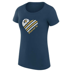 Navy Indiana Pacers G-III 4Her by Carl Banks Women's Super-Slim Fit Lightweight Heart T-Shirt | NBA