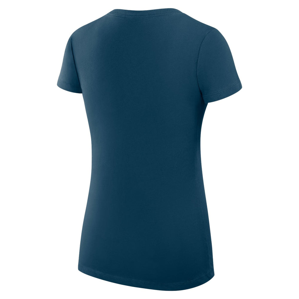 Navy Oklahoma City Thunder G-III 4Her by Carl Banks Women's Super-Slim Fit Lightweight Heart V-Neck T-Shirt | NBA