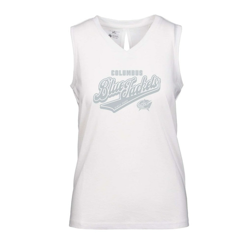 Columbus Blue Jackets Levelwear Women's Paisley Sweep V-Neck Tank Top -  NHL Tank Top