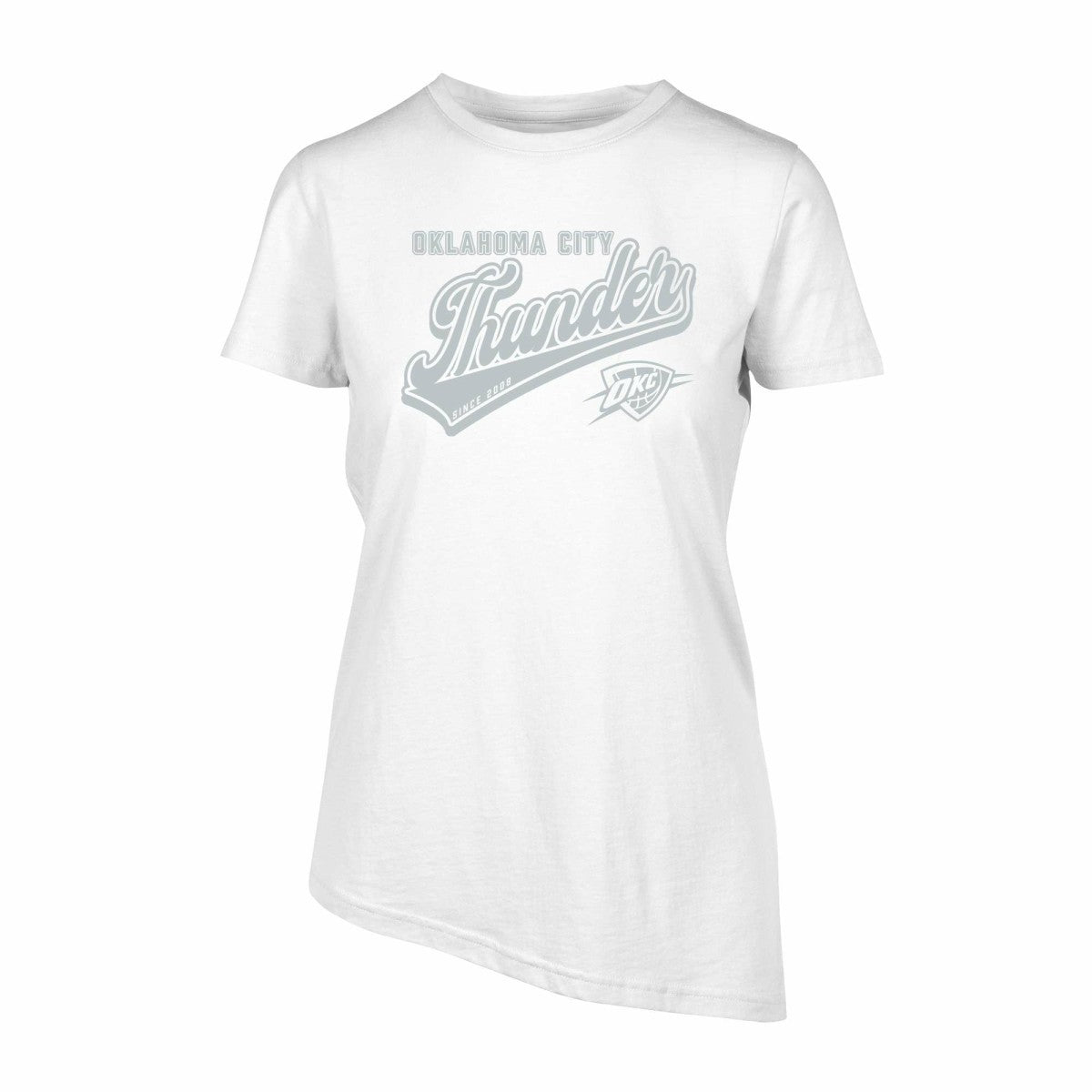 White Oklahoma City Thunder Levelwear Women's Birch Sweep T-Shirt | NBA