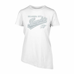 White Oklahoma City Thunder Levelwear Women's Birch Sweep T-Shirt | NBA