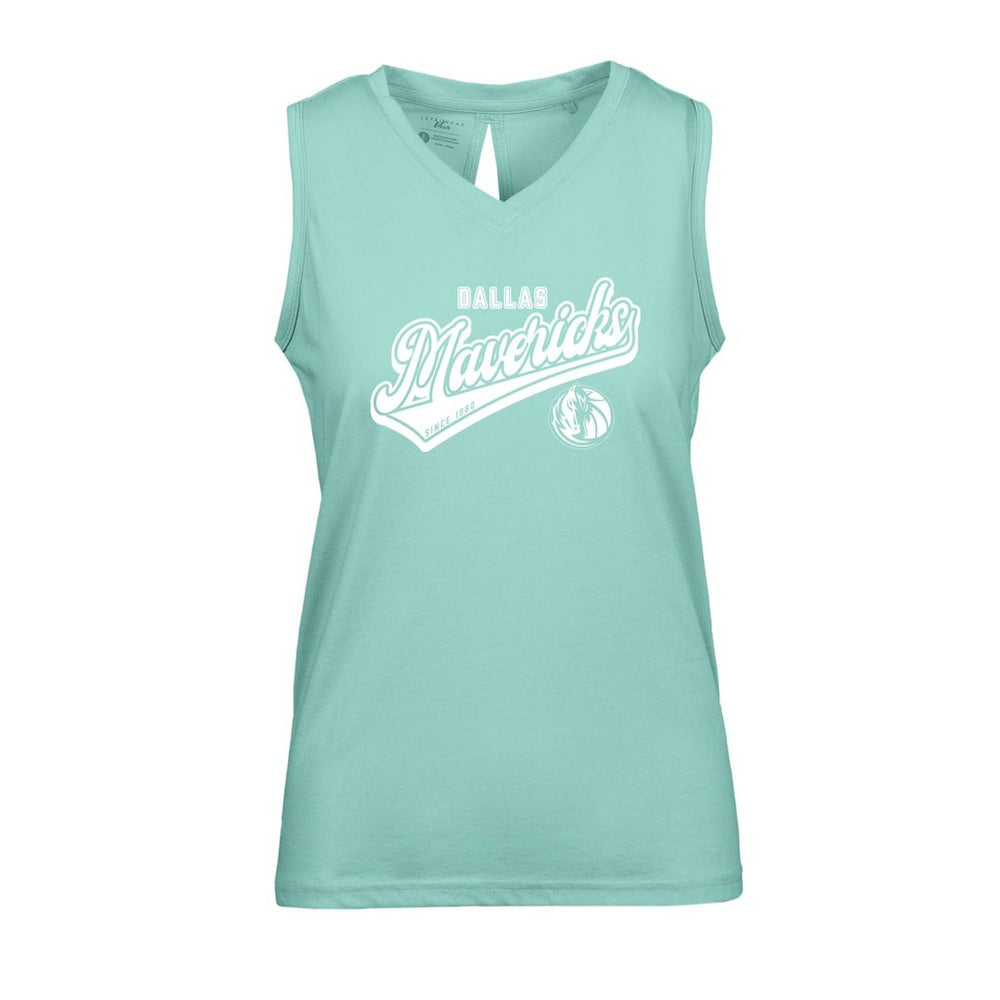 Mint Dallas Mavericks Levelwear Women's Paisley Sweep V-Neck Tank Top sale | NBA