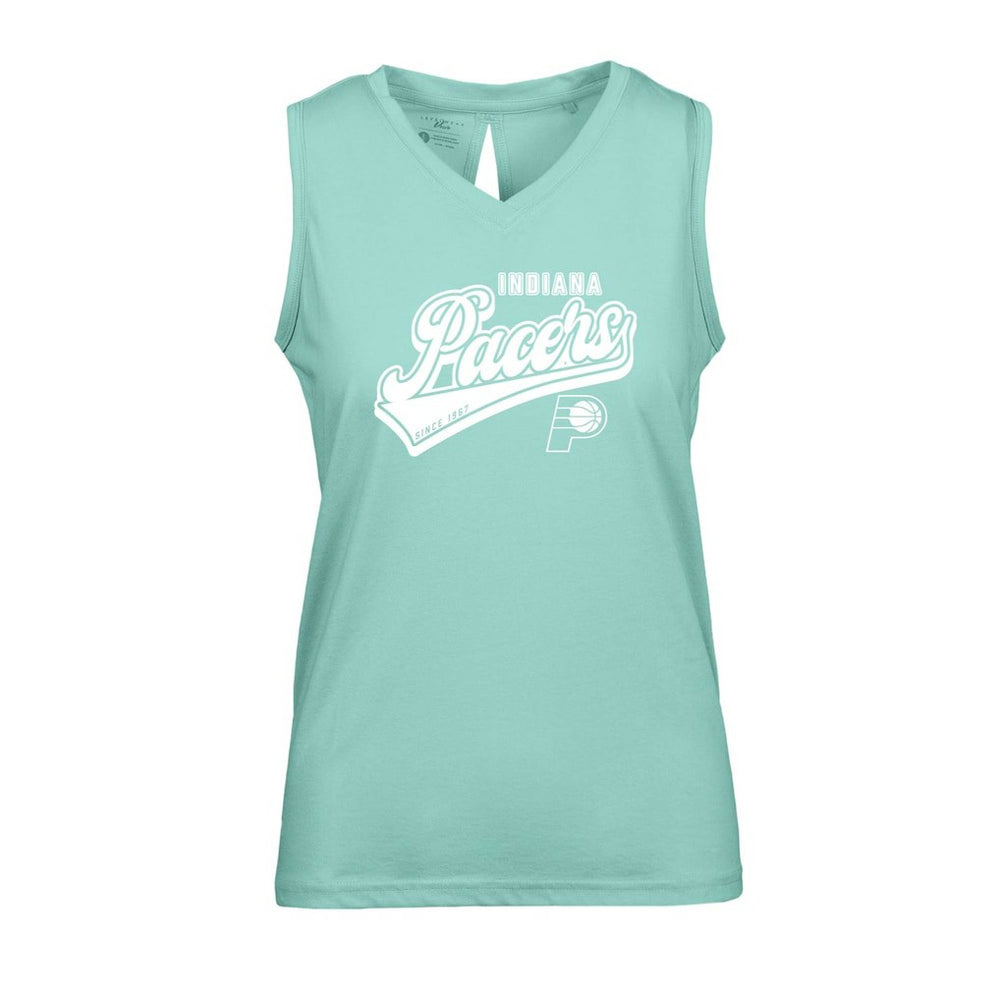 Mint Indiana Pacers Levelwear Women's Paisley Sweep V-Neck Tank Top | NBA