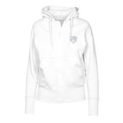 White Brooklyn Nets Levelwear Women's Gardinia Core Logo Full-Zip Hoodie | NBA