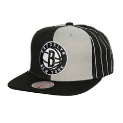 Black Brooklyn Nets What The Pinstripe Snapback Hat | NBA