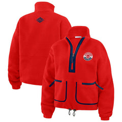 Washington Capitals WEAR by Erin Andrews Women's Polar Fleece Half-Zip Jacket -  NHL Jackets