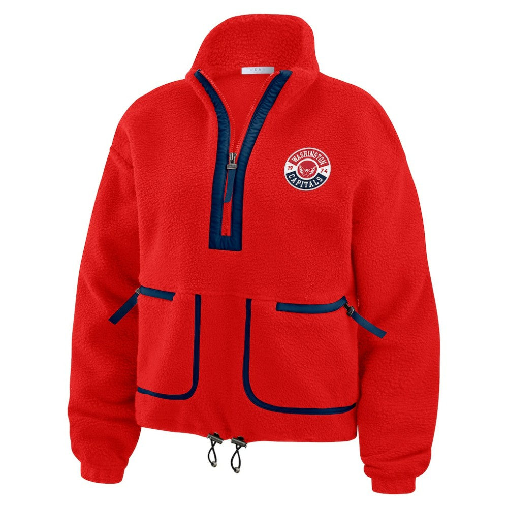 Washington Capitals WEAR by Erin Andrews Women's Polar Fleece Half-Zip Jacket -  NHL Jackets