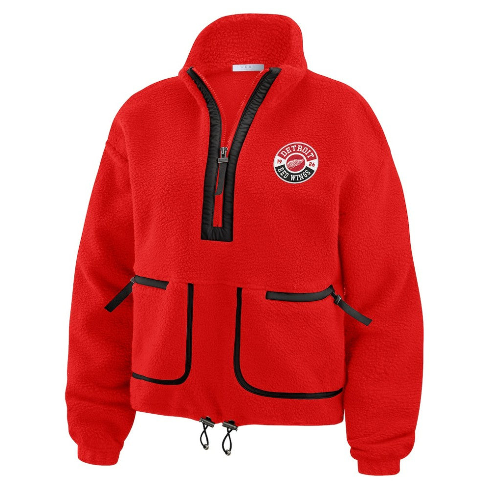 Detroit Red Wings WEAR by Erin Andrews Women's Polar Fleece Half-Zip Jacket -  NHL Jackets