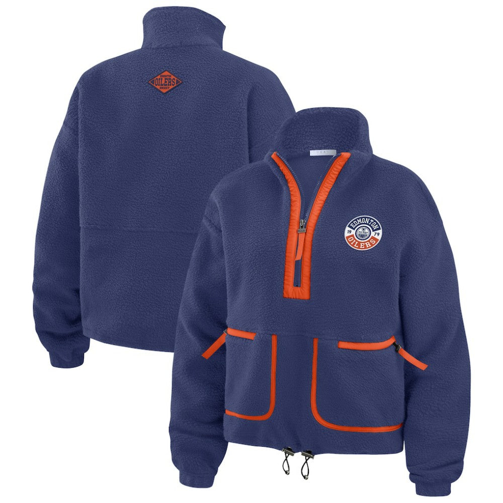 Edmonton Oilers WEAR by Erin Andrews Women's Polar Fleece Half-Zip Jacket -  NHL Jackets