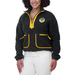 Boston Bruins WEAR by Erin Andrews Women's Polar Fleece Half-Zip Jacket -  NHL Jackets