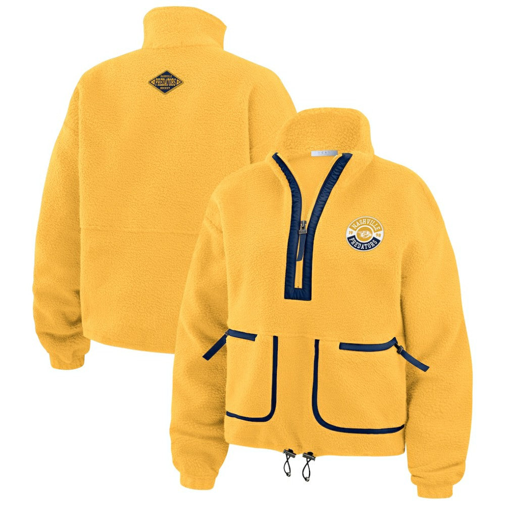 Nashville Predators WEAR by Erin Andrews Women's Polar Fleece Half-Zip Jacket -  NHL Jackets