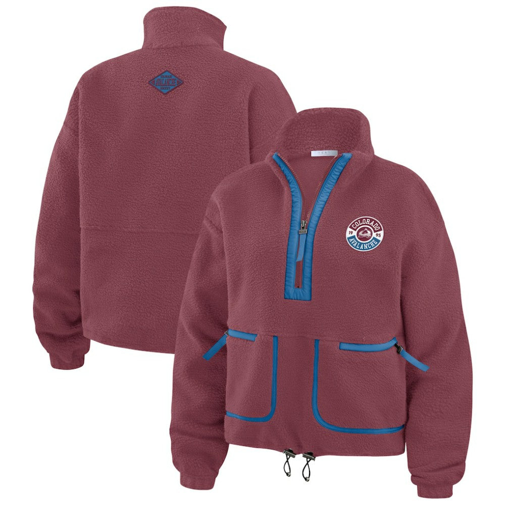 Colorado Avalanche WEAR by Erin Andrews Women's Polar Fleece Half-Zip Jacket -  NHL Jackets