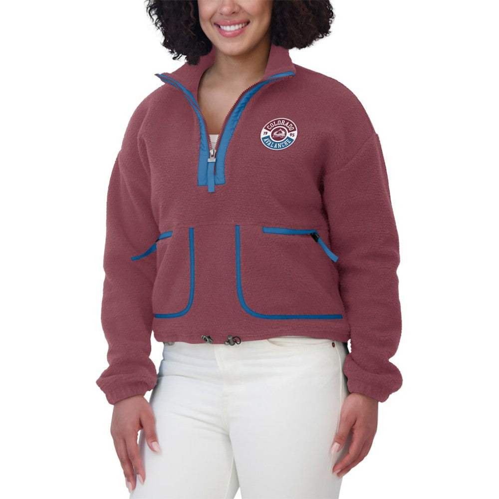 Colorado Avalanche WEAR by Erin Andrews Women's Polar Fleece Half-Zip Jacket -  NHL Jackets