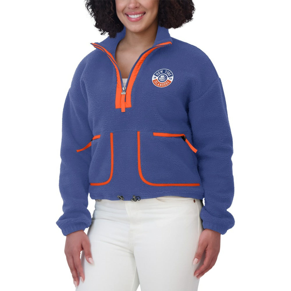 New York Islanders WEAR by Erin Andrews Women's Polar Fleece Half-Zip Jacket -  NHL Jackets