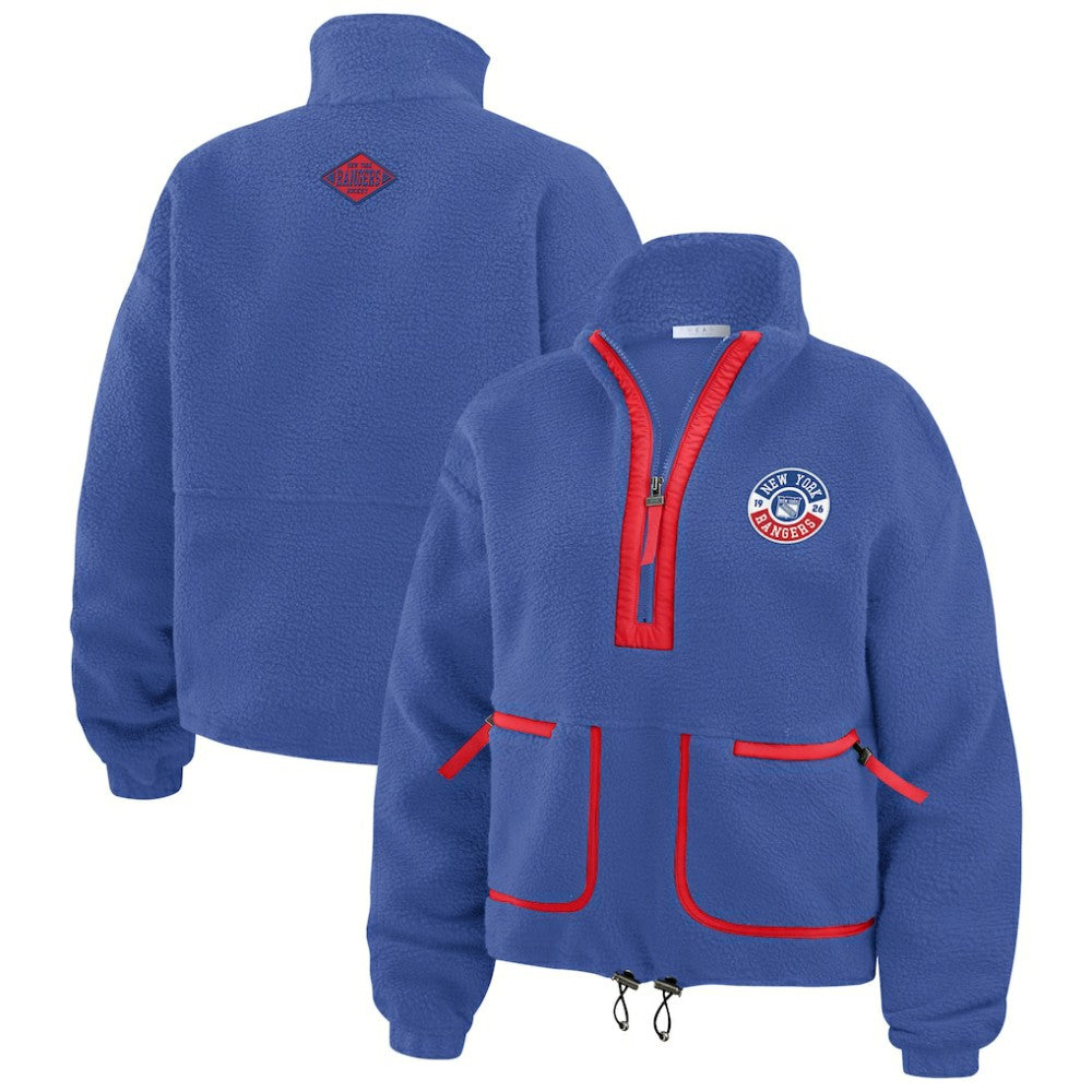 New York Rangers WEAR by Erin Andrews Women's Polar Fleece Half-Zip Jacket -  NHL Jackets