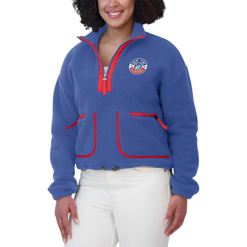 New York Rangers WEAR by Erin Andrews Women's Polar Fleece Half-Zip Jacket -  NHL Jackets