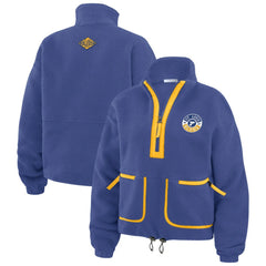 St. Louis Blues WEAR by Erin Andrews Women's Polar Fleece Half-Zip Jacket -  NHL Jackets
