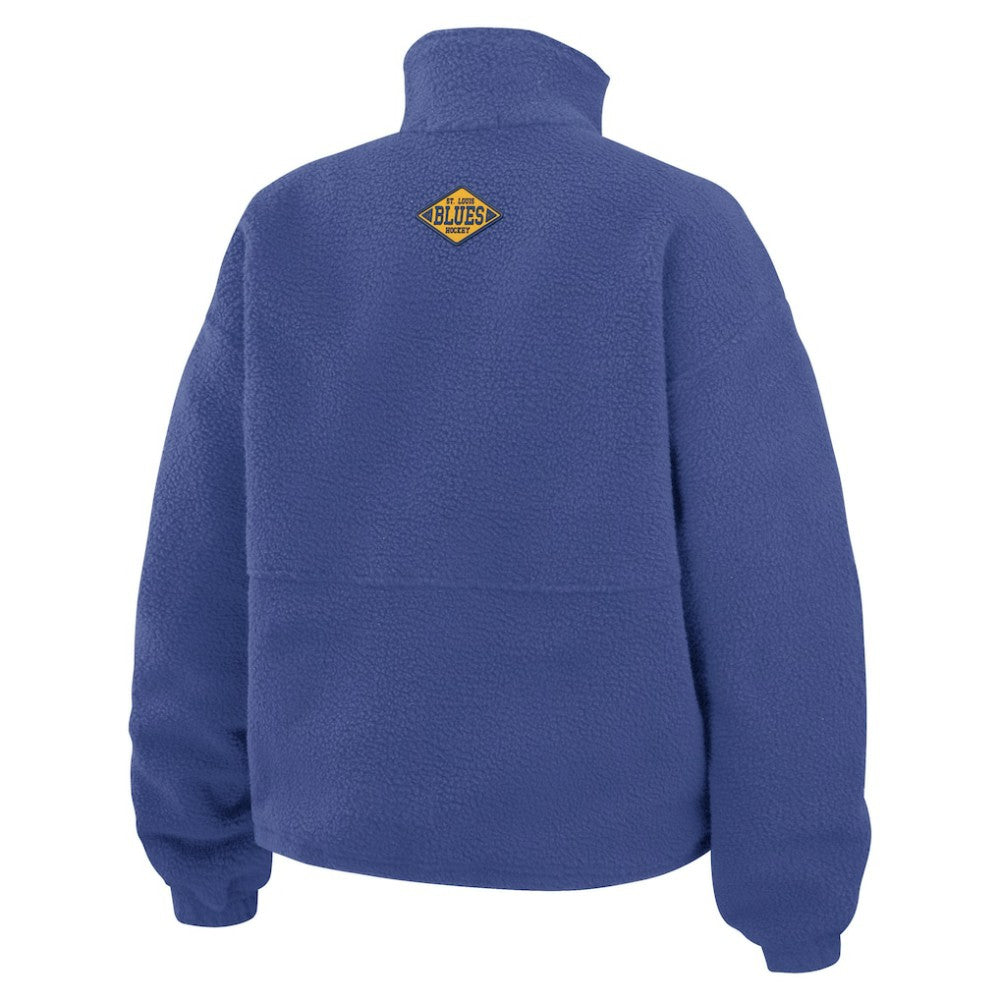 St. Louis Blues WEAR by Erin Andrews Women's Polar Fleece Half-Zip Jacket -  NHL Jackets