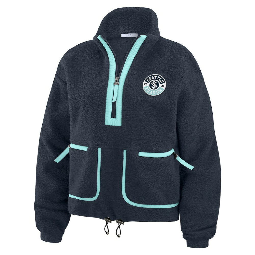 Seattle Kraken WEAR by Erin Andrews Women's Polar Fleece Half-Zip Jacket -  NHL Jackets