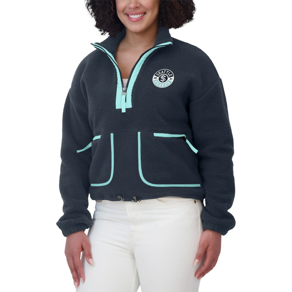 Seattle Kraken WEAR by Erin Andrews Women's Polar Fleece Half-Zip Jacket -  NHL Jackets