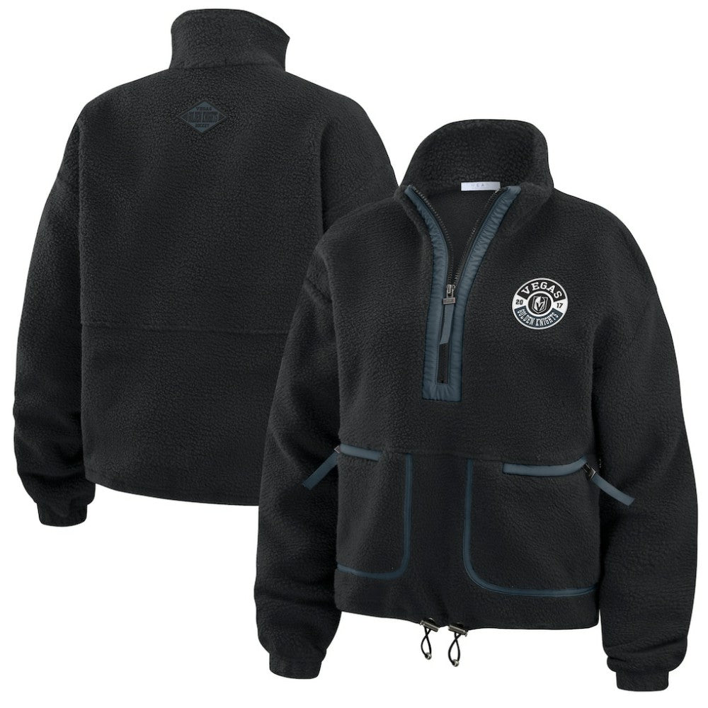 Vegas Golden Knights WEAR by Erin Andrews Women's Polar Fleece Half-Zip Jacket -  NHL Jackets