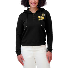 Boston Bruins WEAR by Erin Andrews Women's Waffle-Knit Pullover Hoodie -  NHL Hoodies