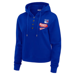 New York Rangers WEAR by Erin Andrews Women's Waffle-Knit Pullover Hoodie -  NHL Hoodies
