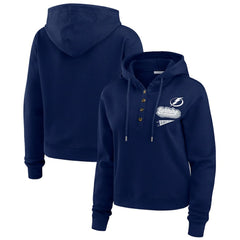 Tampa Bay Lightning WEAR by Erin Andrews Women's Waffle-Knit Pullover Hoodie -  NHL Hoodies