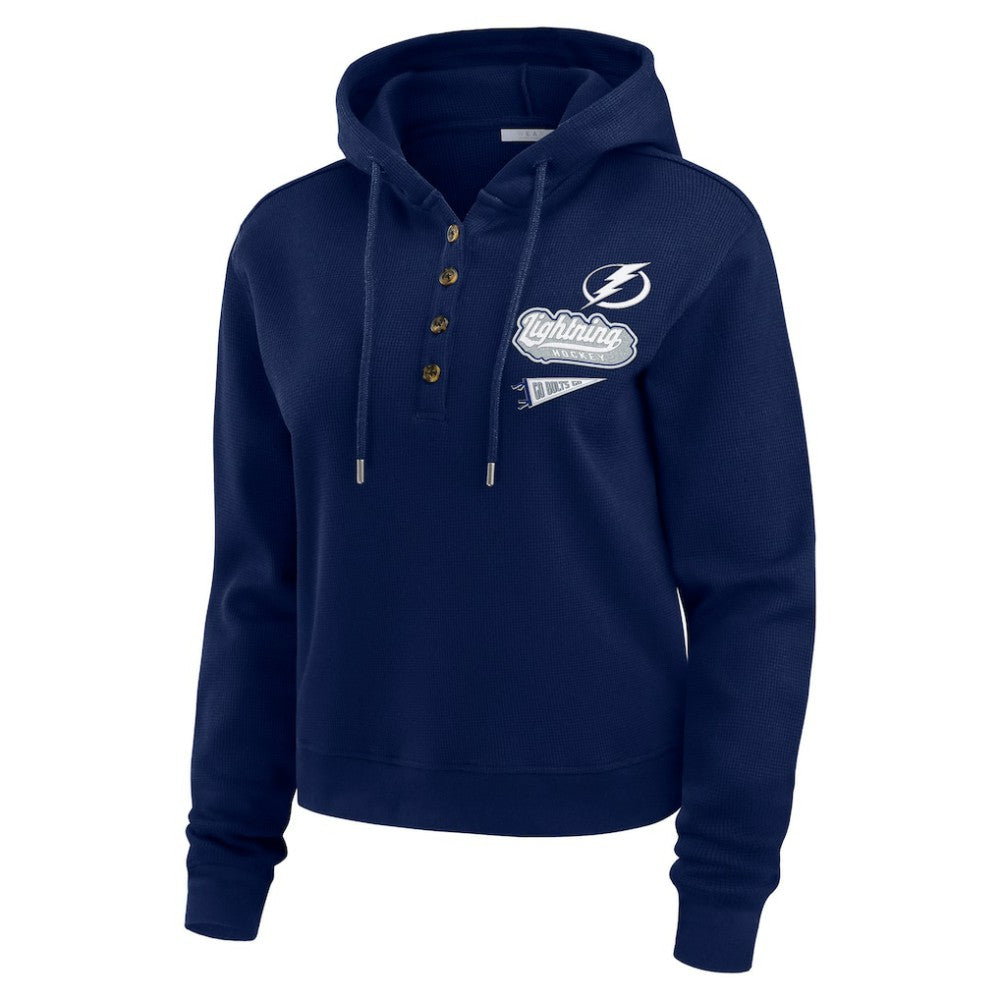 Tampa Bay Lightning WEAR by Erin Andrews Women's Waffle-Knit Pullover Hoodie -  NHL Hoodies