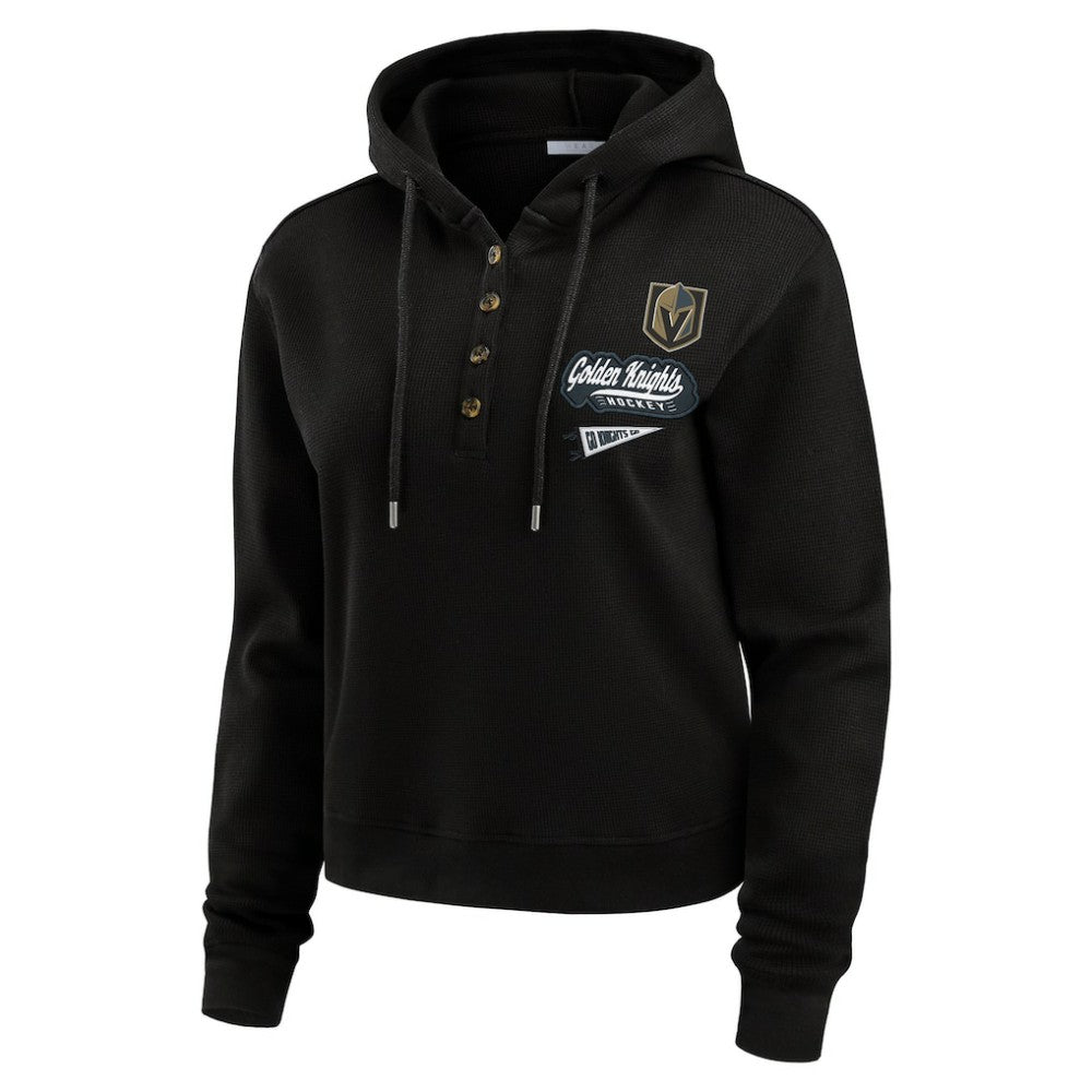 Vegas Golden Knights WEAR by Erin Andrews Women's Waffle-Knit Pullover Hoodie -  NHL Hoodies