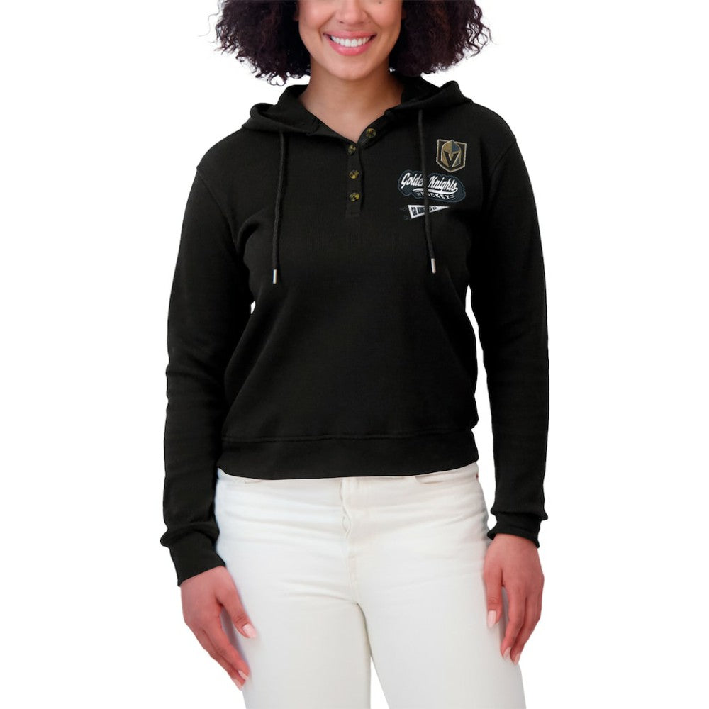 Vegas Golden Knights WEAR by Erin Andrews Women's Waffle-Knit Pullover Hoodie -  NHL Hoodies