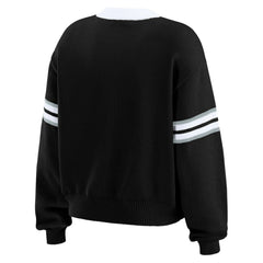 Los Angeles Kings WEAR by Erin Andrews Women's Cropped Lace-Up Sweater -  NHL