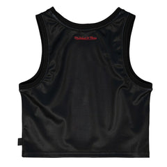 Black Chicago Bulls Women's Hardwood Classics Big Face 4.0 Cropped Tank Top sale | NBA