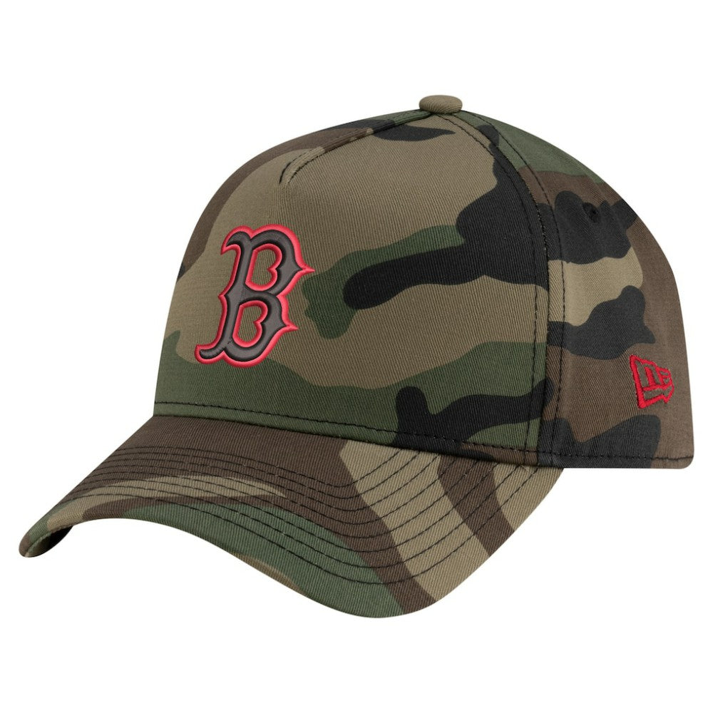 Boston Red Sox New Era Woodland Team Pop 9FORTY A-Frame Adjustable Hat - MLB Hats