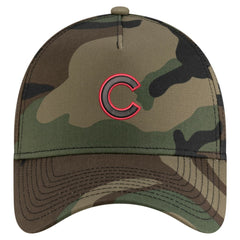Chicago Cubs New Era Woodland Team Pop 9FORTY A-Frame Adjustable Hat - MLB Hats