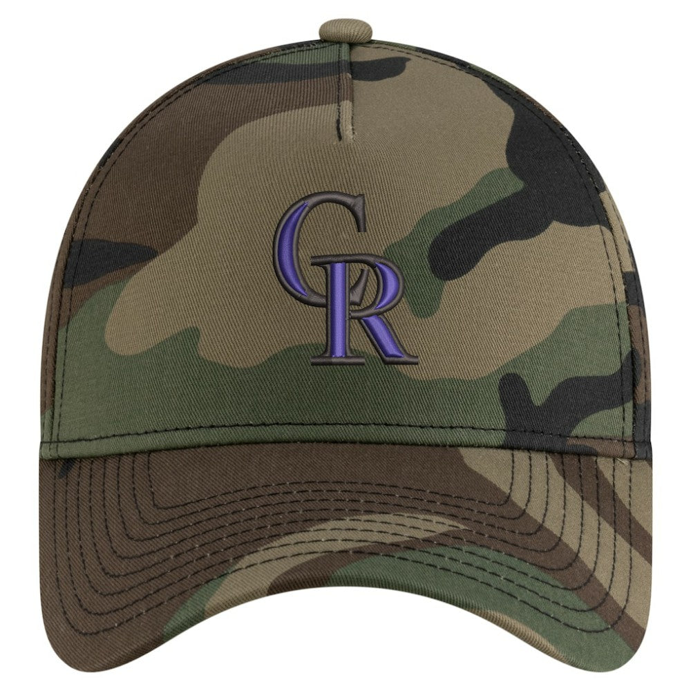 Colorado Rockies New Era Woodland Team Pop 9FORTY A-Frame Adjustable Hat - MLB Hats