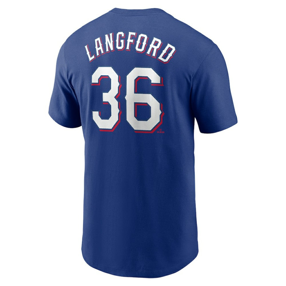 Wyatt Langford Texas Rangers Nike Fuse Name & Number T-Shirt - MLB T-shirts