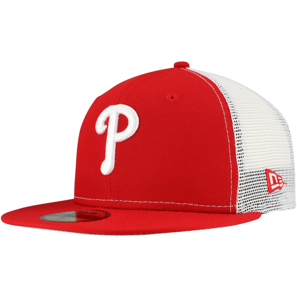 Philadelphia Phillies New Era Team Color 59FIFTY Trucker Fitted Hat - MLB Hats