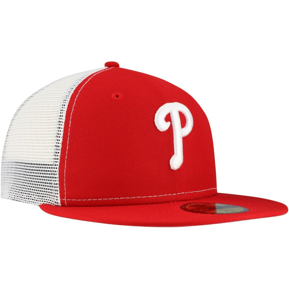 Philadelphia Phillies New Era Team Color 59FIFTY Trucker Fitted Hat - MLB Hats