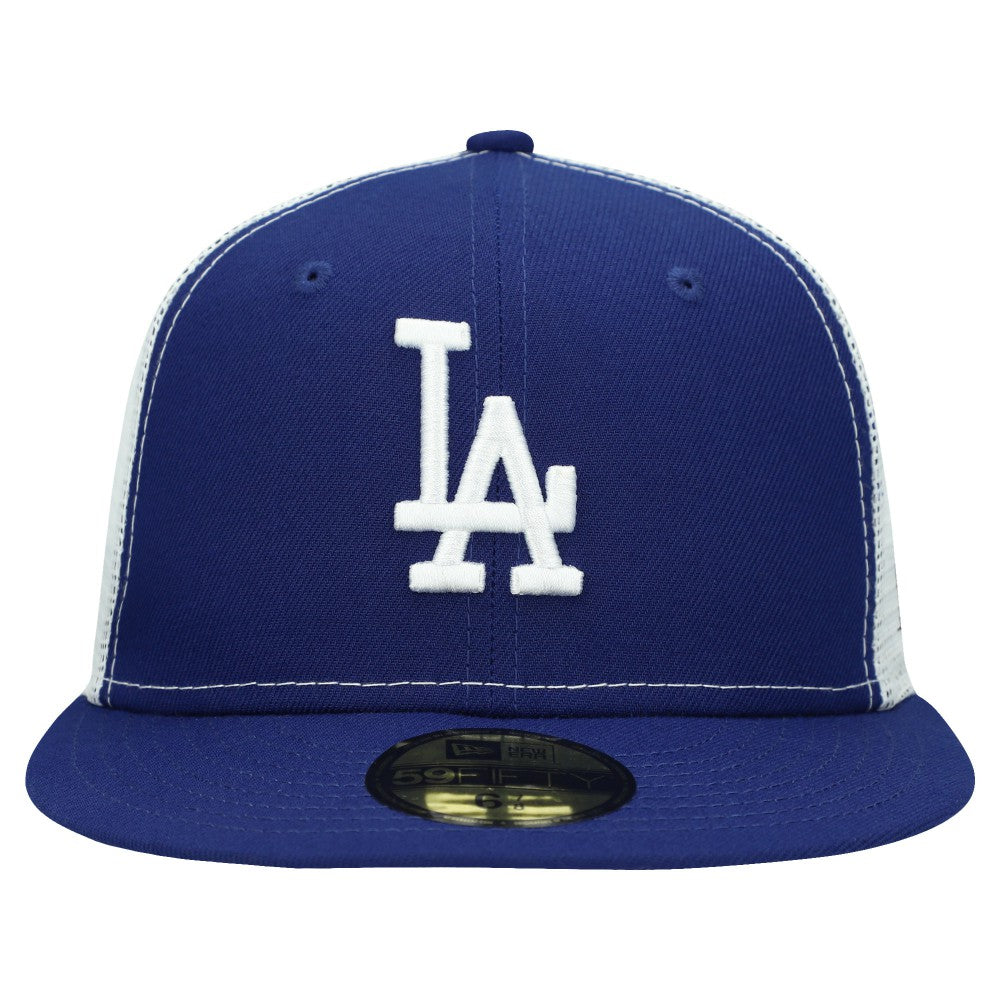 Los Angeles Dodgers New Era Team Color 59FIFTY Trucker Fitted Hat - MLB Hats