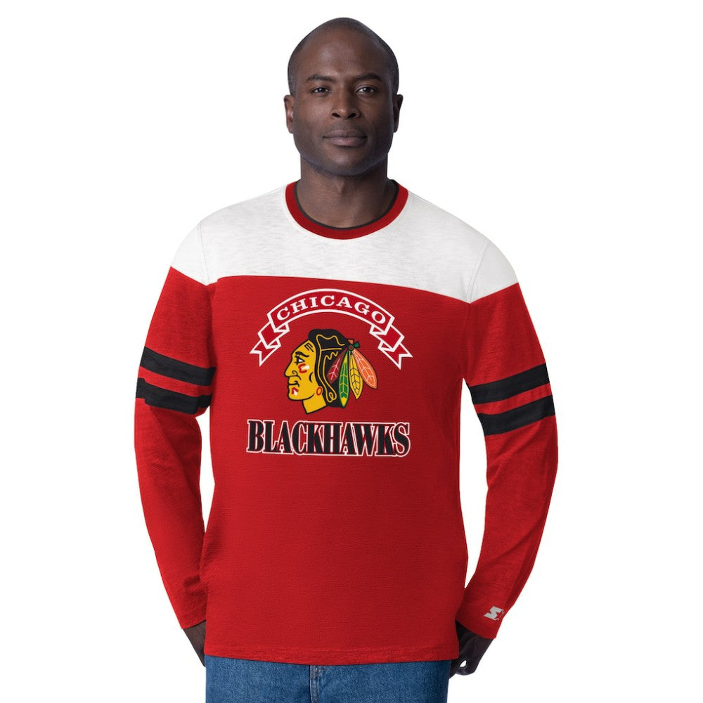 Chicago Blackhawks Starter Blitz Durene Long Sleeve T-Shirt -  NHL T-shirts