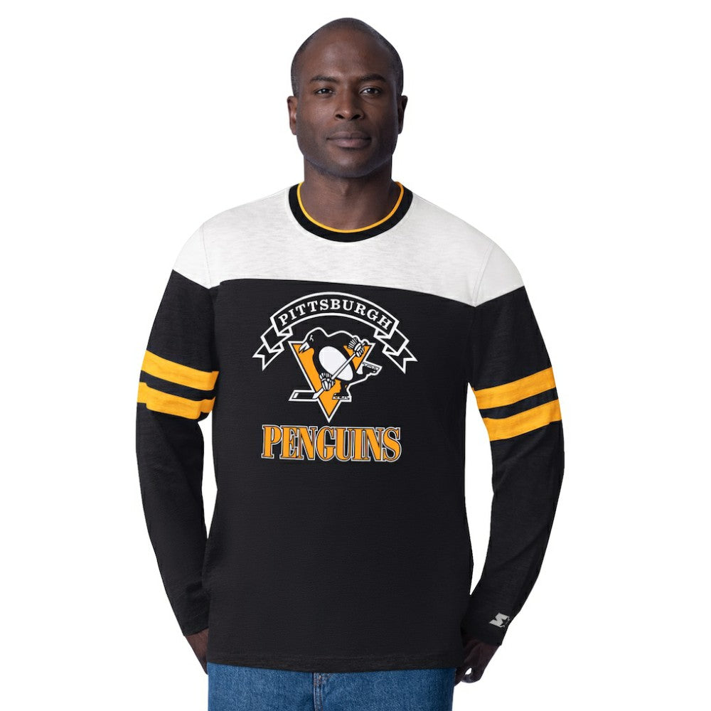 Pittsburgh Penguins Starter Blitz Durene Long Sleeve T-Shirt -  NHL T-shirts
