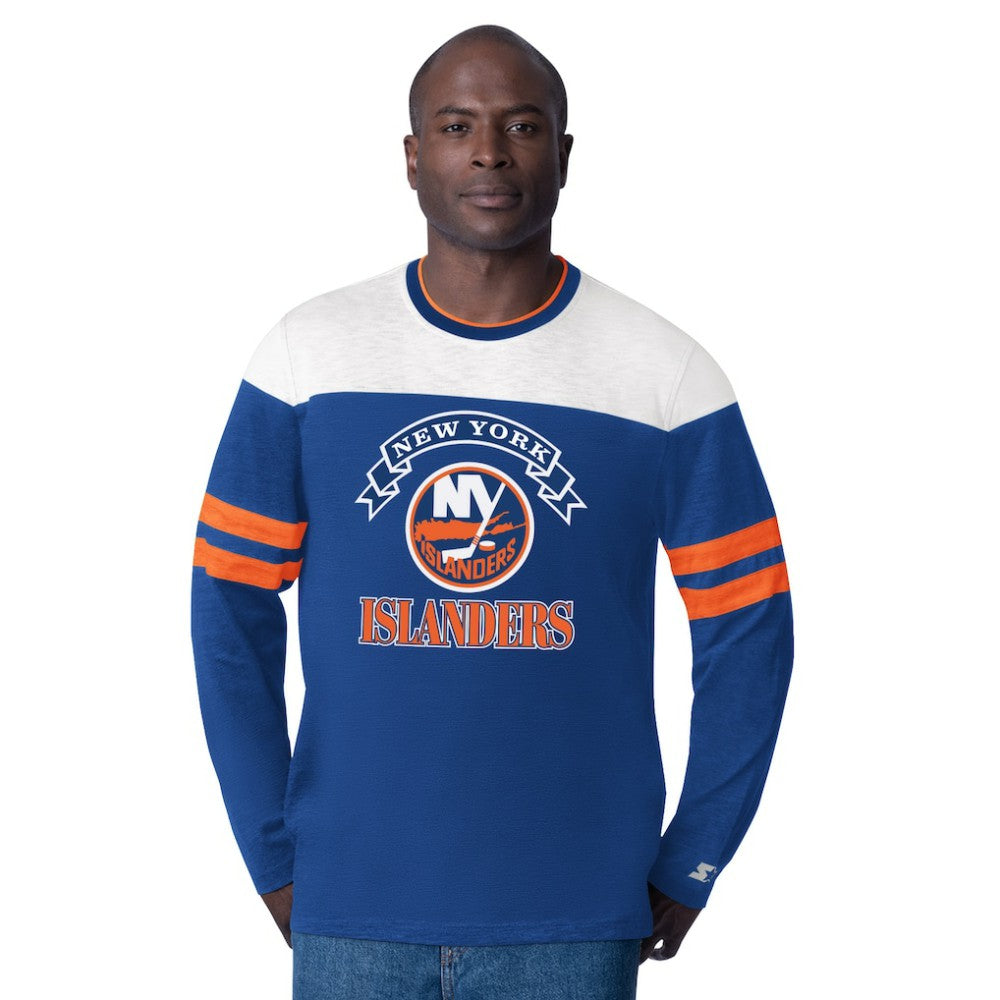 New York Islanders Starter Blitz Durene Long Sleeve T-Shirt -  NHL T-shirts